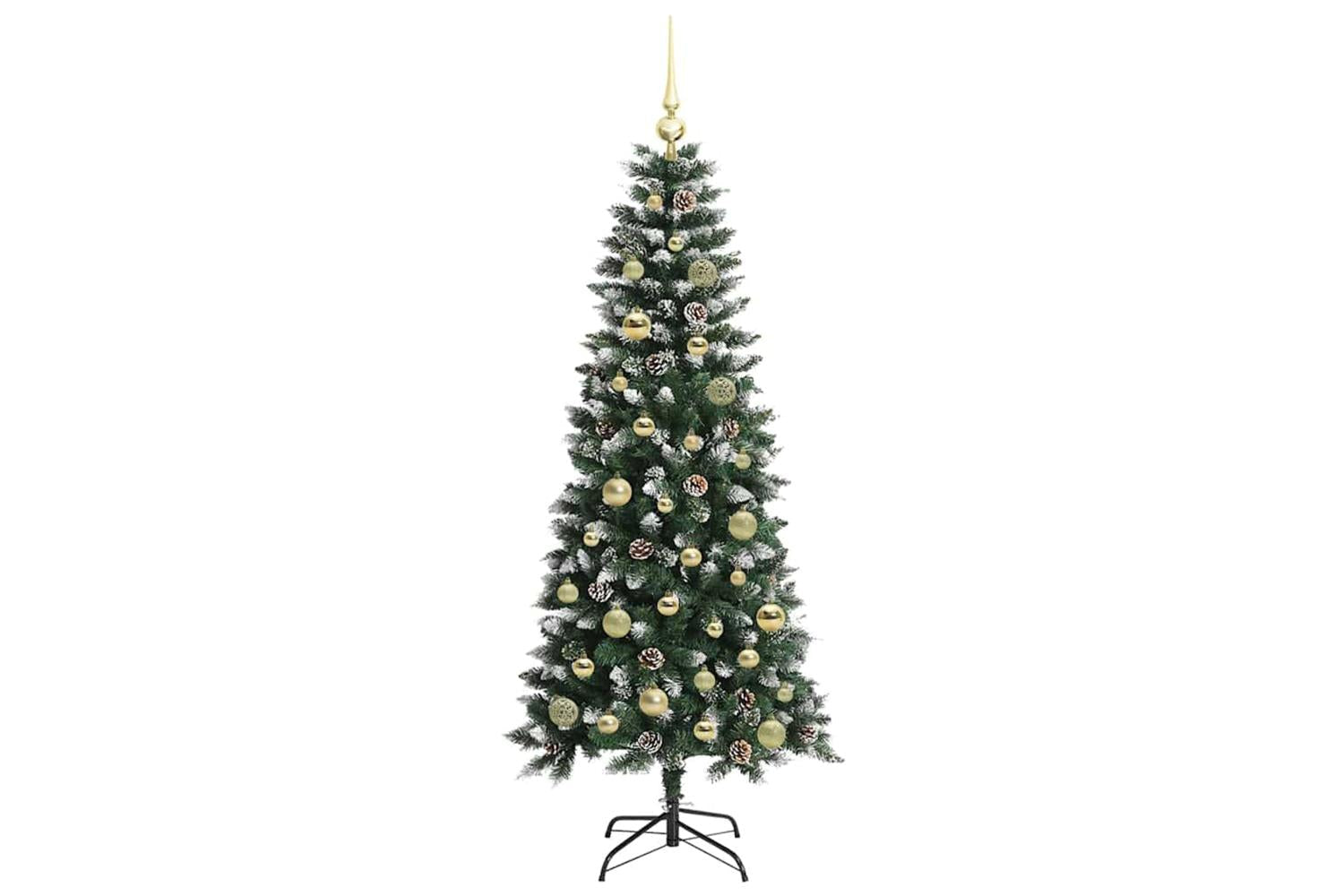 Vidaxl Artificial Christmas Tree With 150 Leds Green 66 X 66 X 150 Cm-4