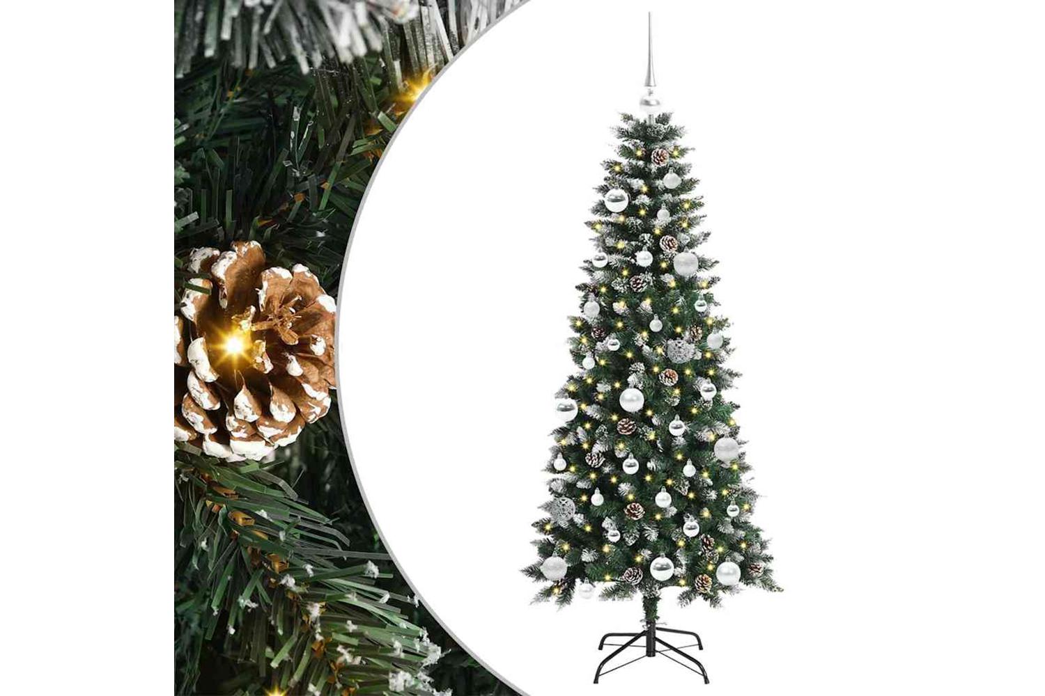 Vidaxl Artificial Christmas Tree With 150 Leds Green 66 X 66 X 150 Cm-2