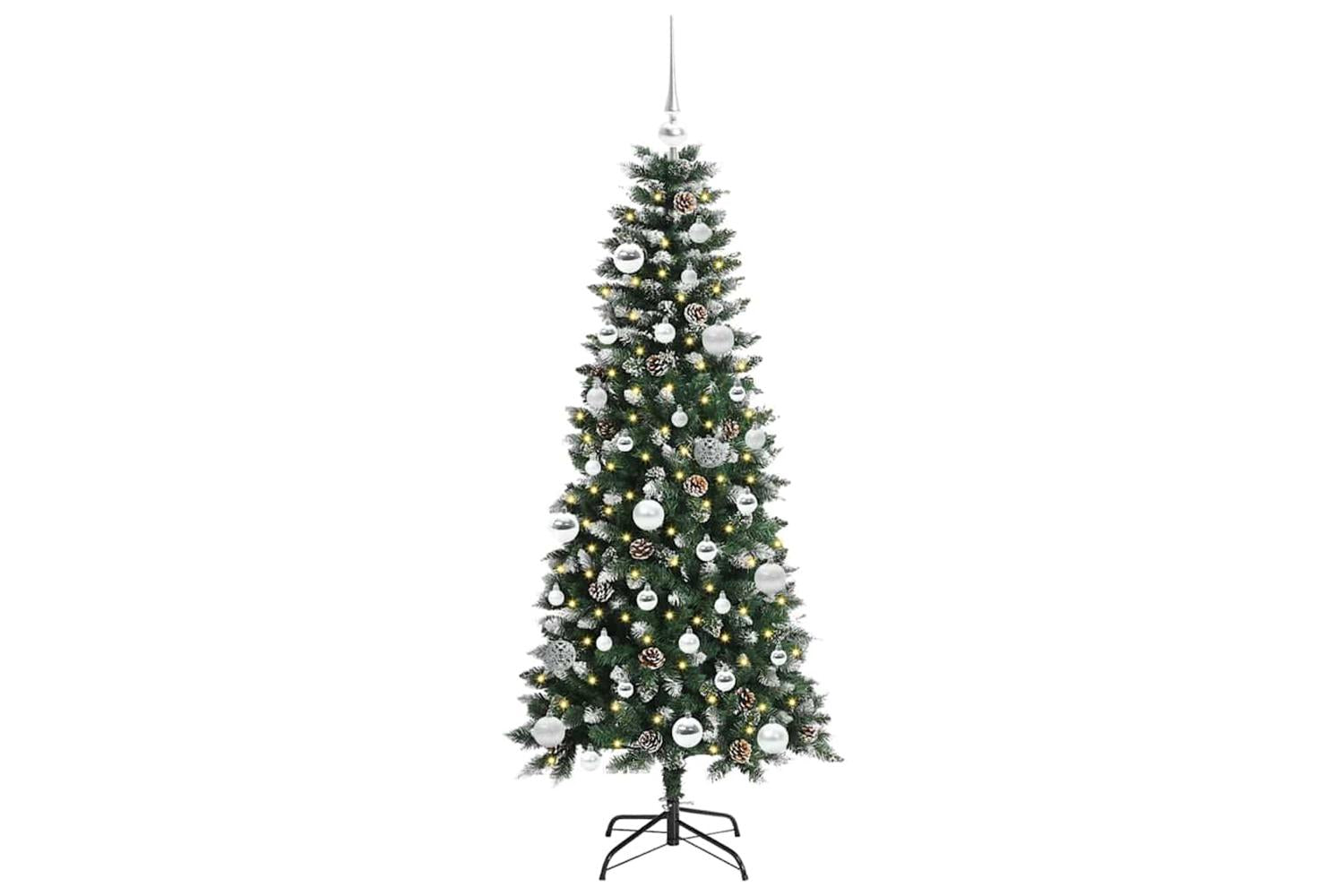 Vidaxl Artificial Christmas Tree With 150 Leds Green 66 X 66 X 150 Cm-3