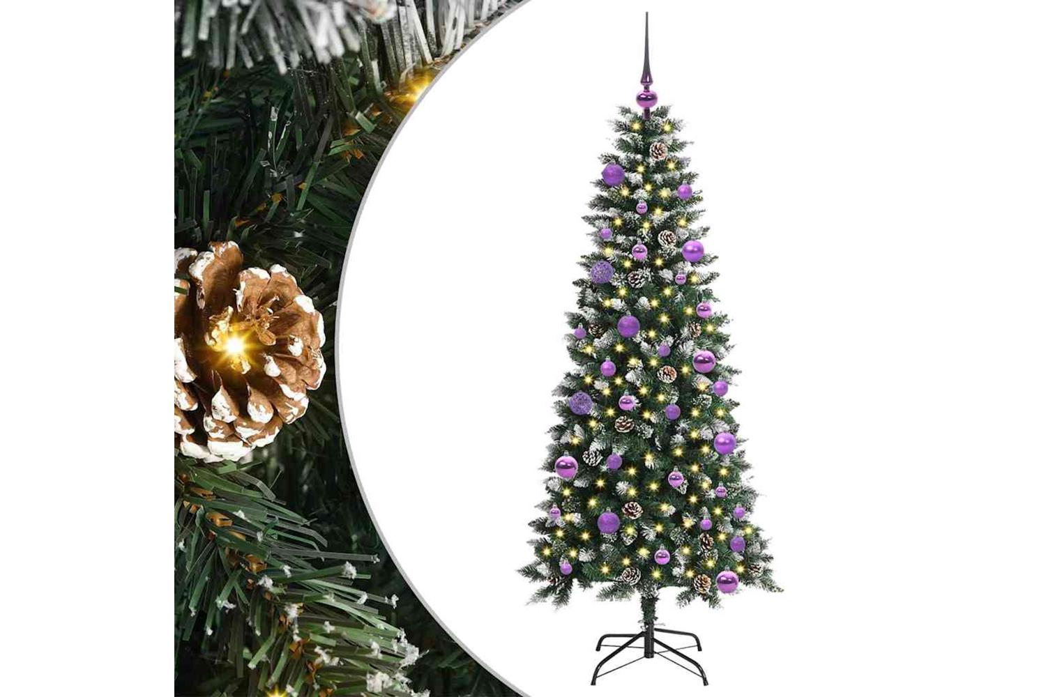 Vidaxl Artificial Christmas Tree With 150 Leds Green 66 X 66 X 150 Cm-2