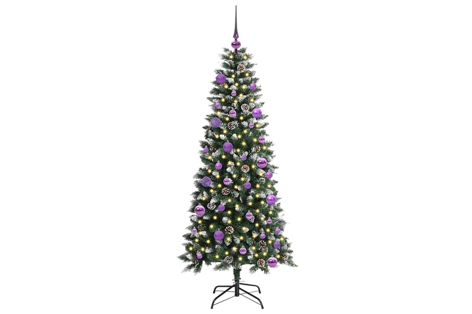 Vidaxl Artificial Christmas Tree With 150 Leds Green 66 X 66 X 150 Cm-3