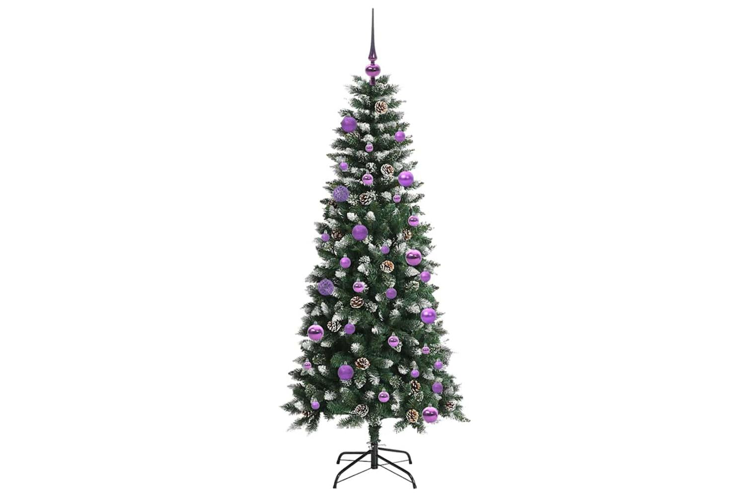 Vidaxl Artificial Christmas Tree With 150 Leds Green 66 X 66 X 150 Cm-4