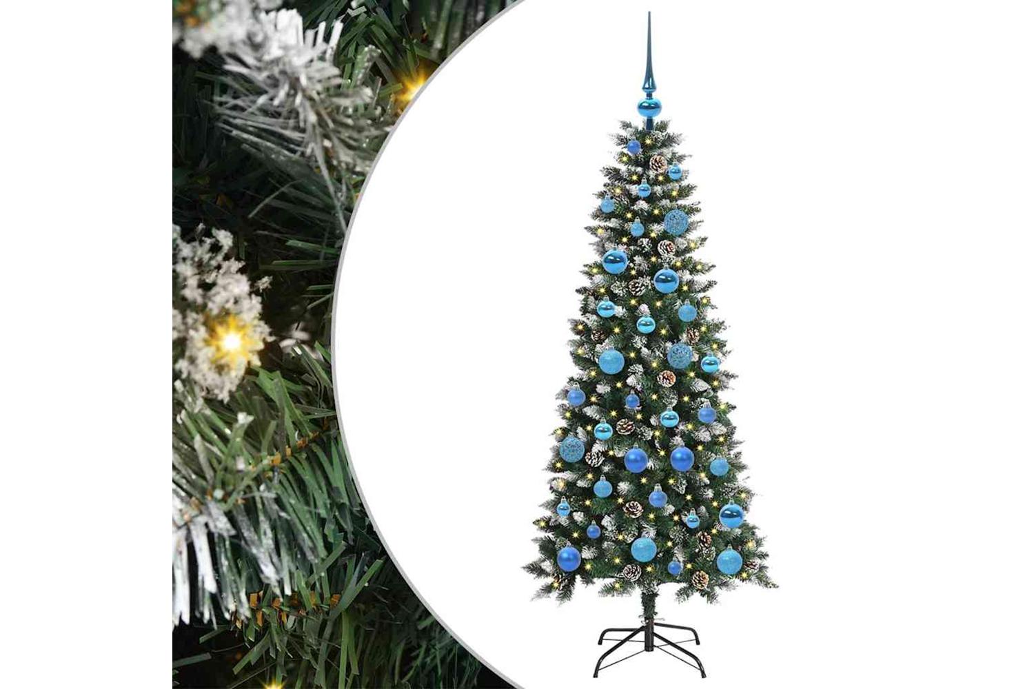 Vidaxl Artificial Christmas Tree With 150 Leds Green 66 X 66 X 150 Cm-2