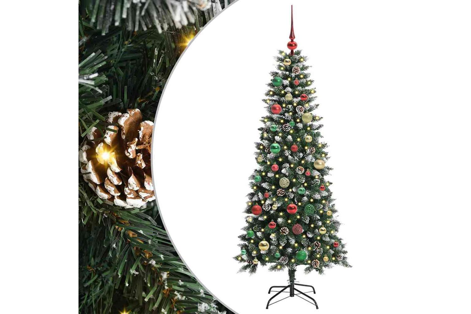 Vidaxl Artificial Christmas Tree With 150 Leds Green 66 X 66 X 150 Cm-2