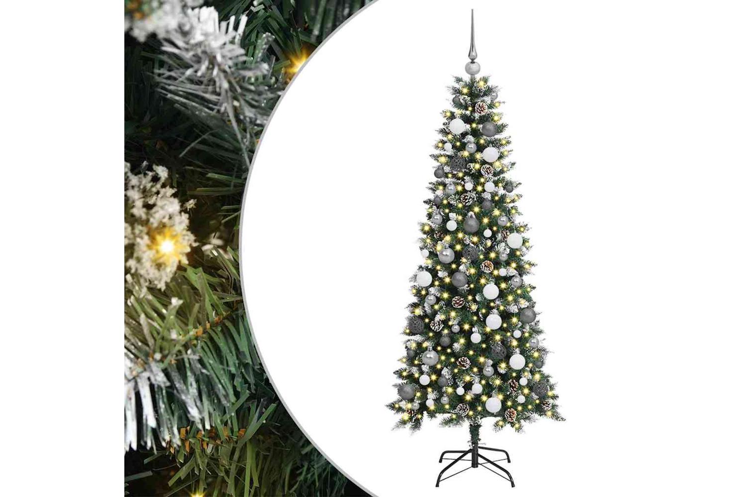 Vidaxl Artificial Christmas Tree With 300 Leds Green 76 X 76 X 180 Cm-2