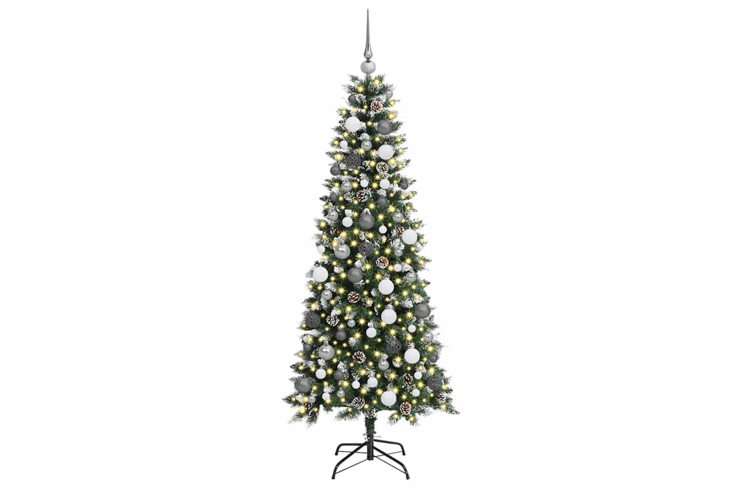 Vidaxl Artificial Christmas Tree With 300 Leds Green 76 X 76 X 180 Cm-3