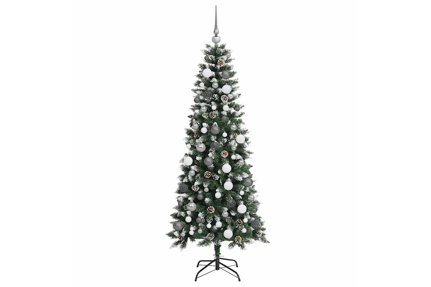 Vidaxl Artificial Christmas Tree With 300 Leds Green 76 X 76 X 180 Cm-5