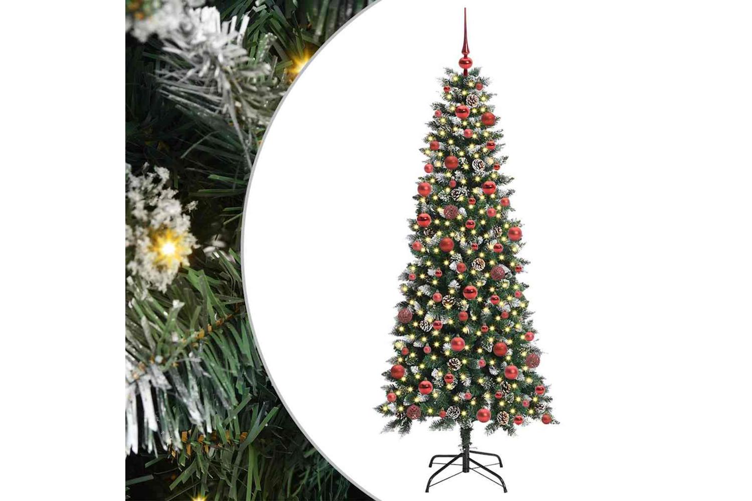 Vidaxl Artificial Christmas Tree With 300 Leds Green 76 X 76 X 180 Cm-2