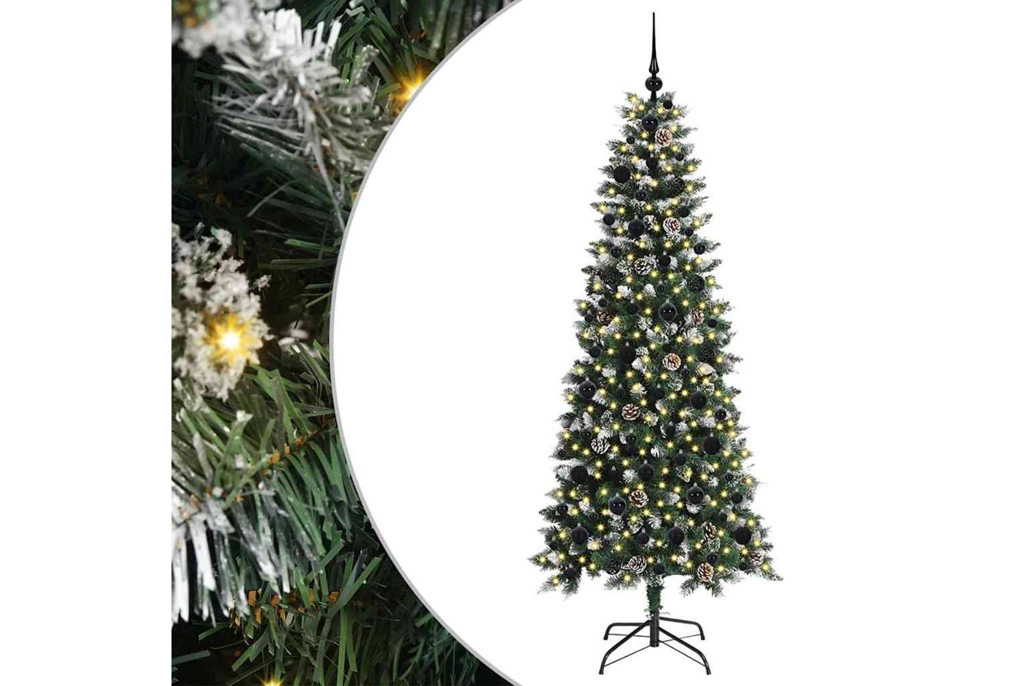 Vidaxl Artificial Christmas Tree With 300 Leds Green 76 X 76 X 180 Cm-2