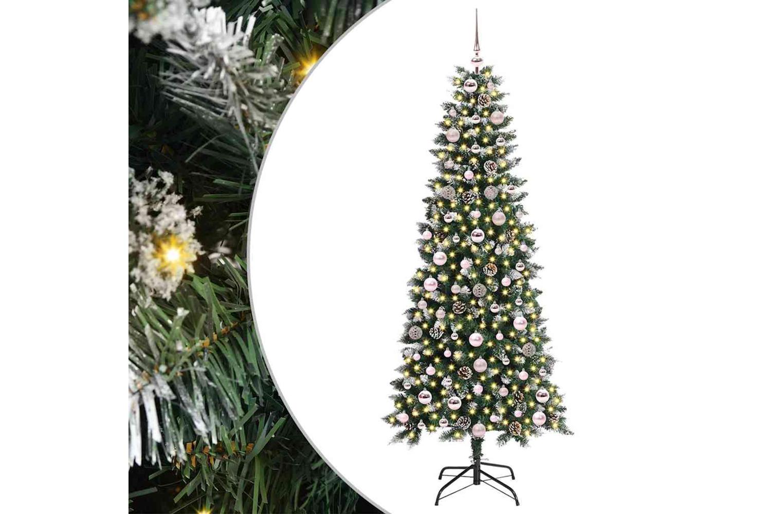 Vidaxl Artificial Christmas Tree With 300 Leds Green 76 X 76 X 180 Cm-2