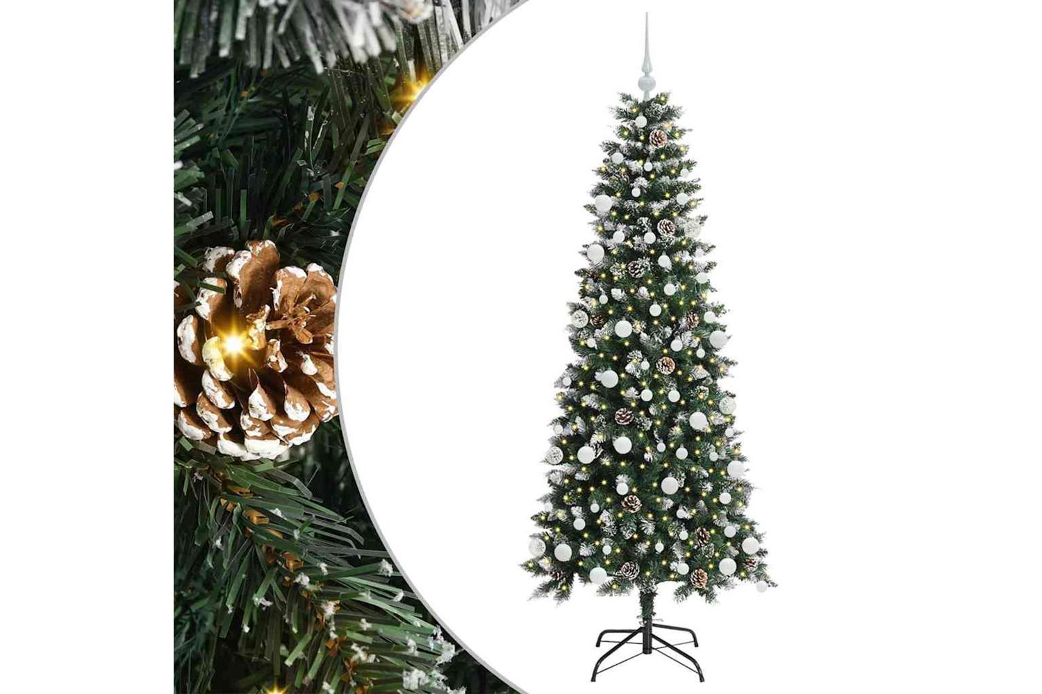 Vidaxl Artificial Christmas Tree With 300 Leds Green 76 X 76 X 180 Cm-2