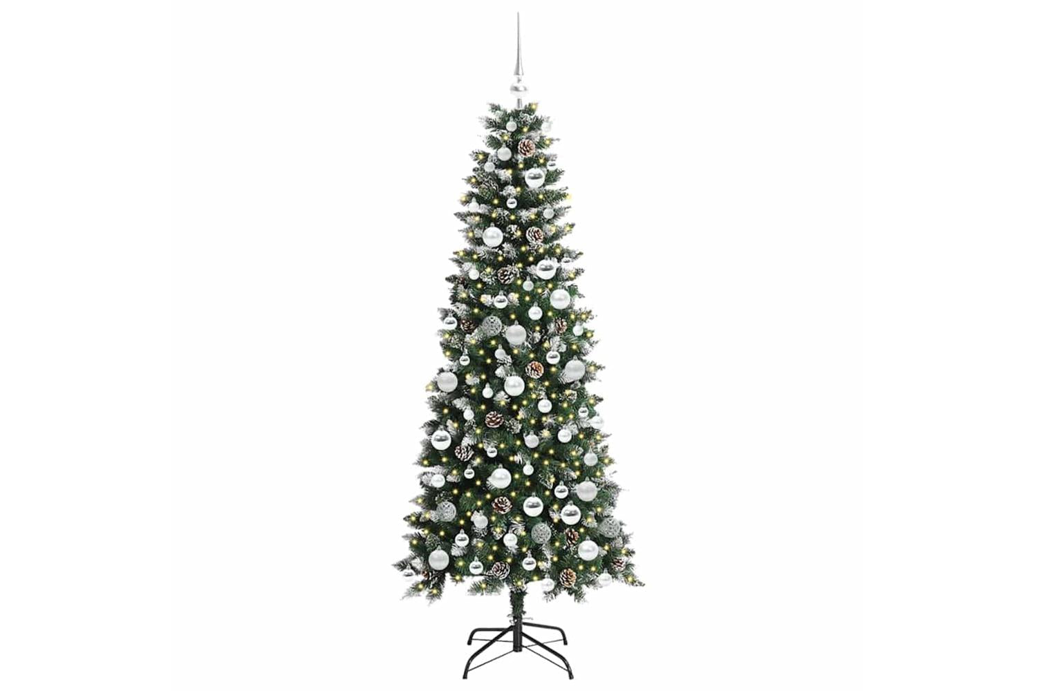 Vidaxl Artificial Christmas Tree With 300 Leds Green 76 X 76 X 180 Cm-3