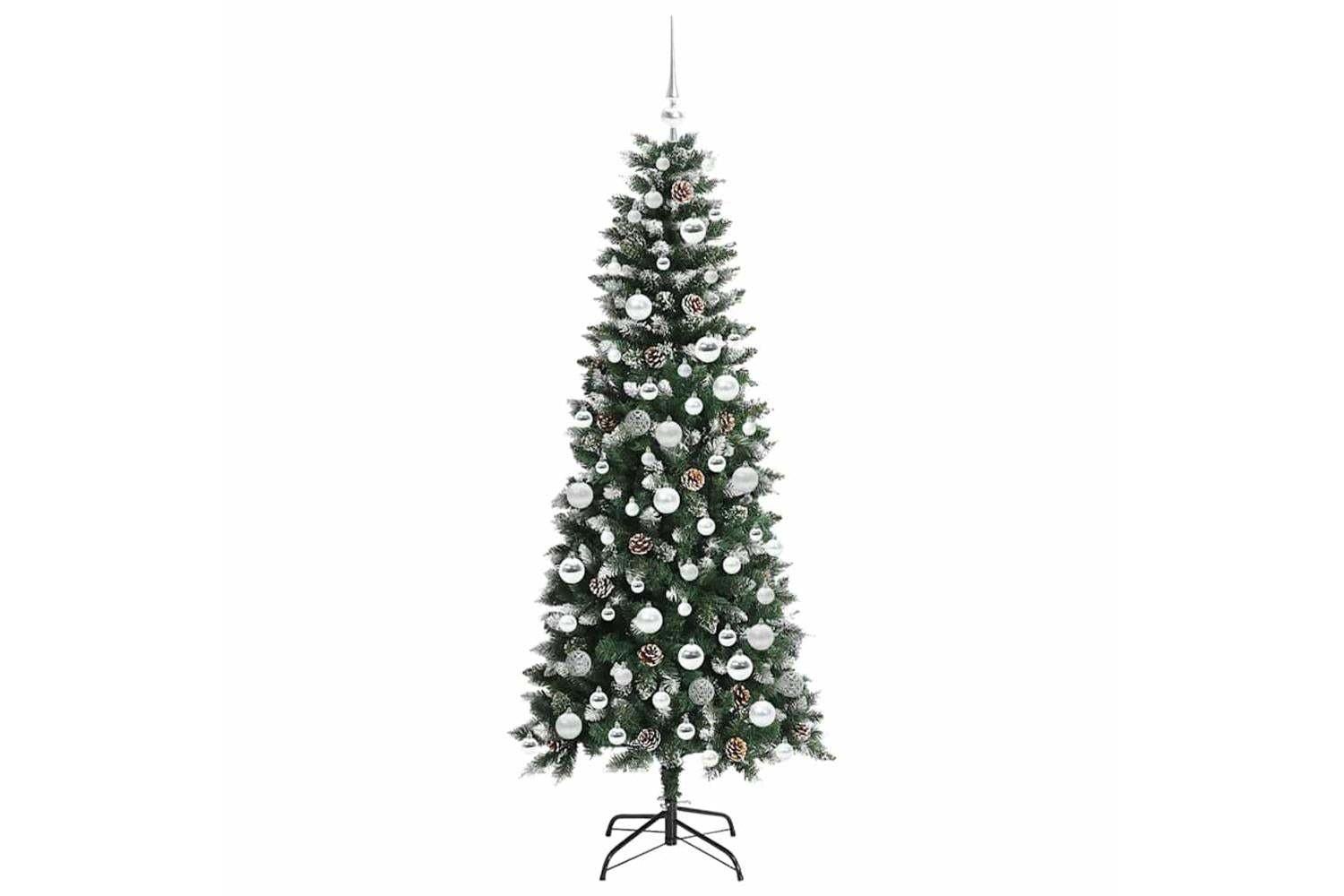 Vidaxl Artificial Christmas Tree With 300 Leds Green 76 X 76 X 180 Cm-4