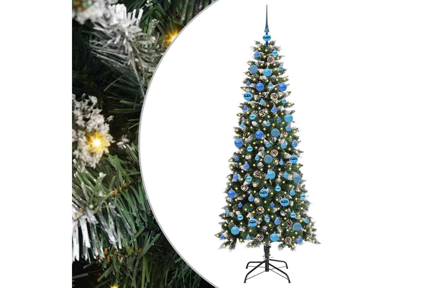 Vidaxl Artificial Christmas Tree With 300 Leds Green 76 X 76 X 180 Cm-2