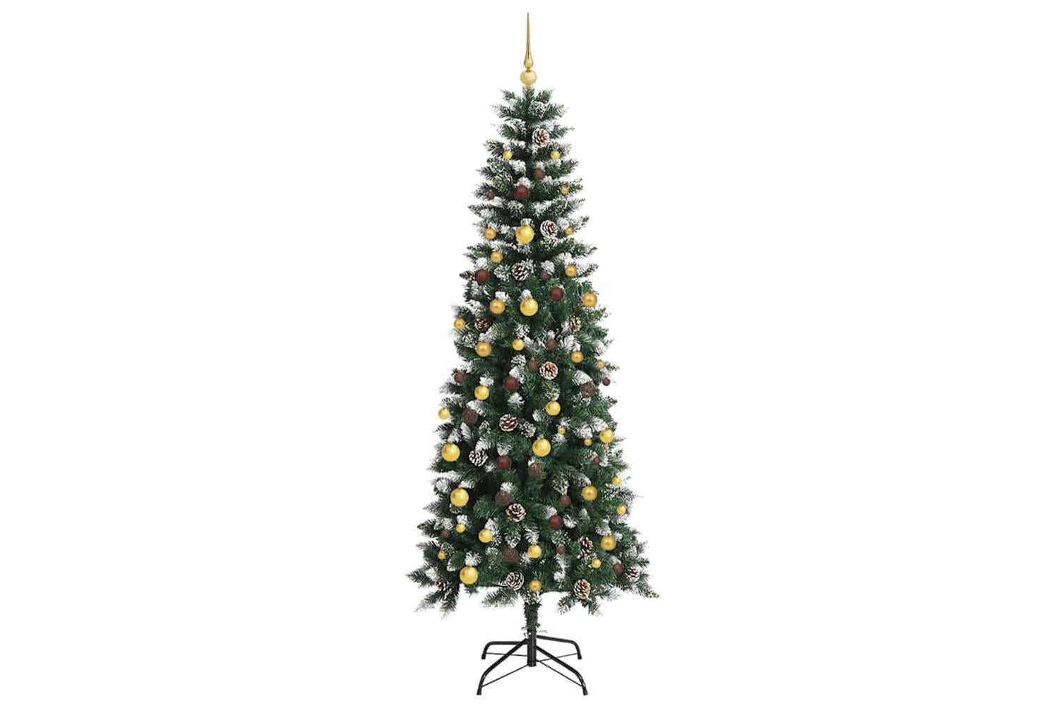 Vidaxl Artificial Christmas Tree With 300 Leds Green 86 X 86 X 210 Cm-4