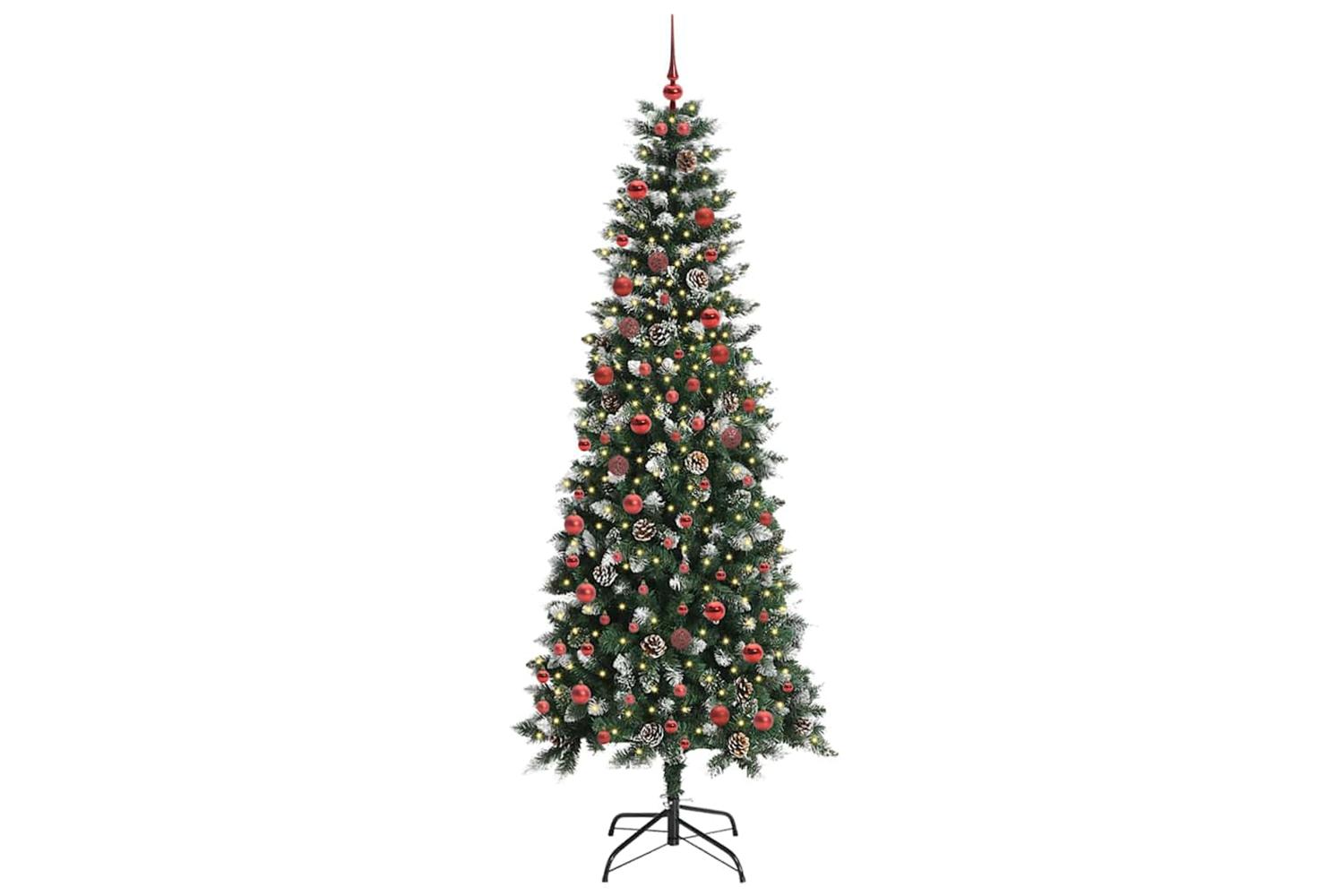 Vidaxl Artificial Christmas Tree With 300 Leds Green 86 X 86 X 210 Cm-2