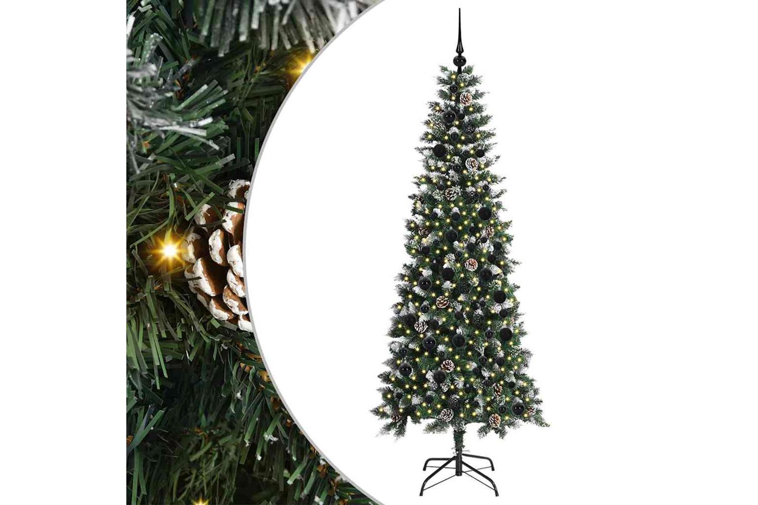 Vidaxl Artificial Christmas Tree With 300 Leds Green 86 X 86 X 210 Cm-2