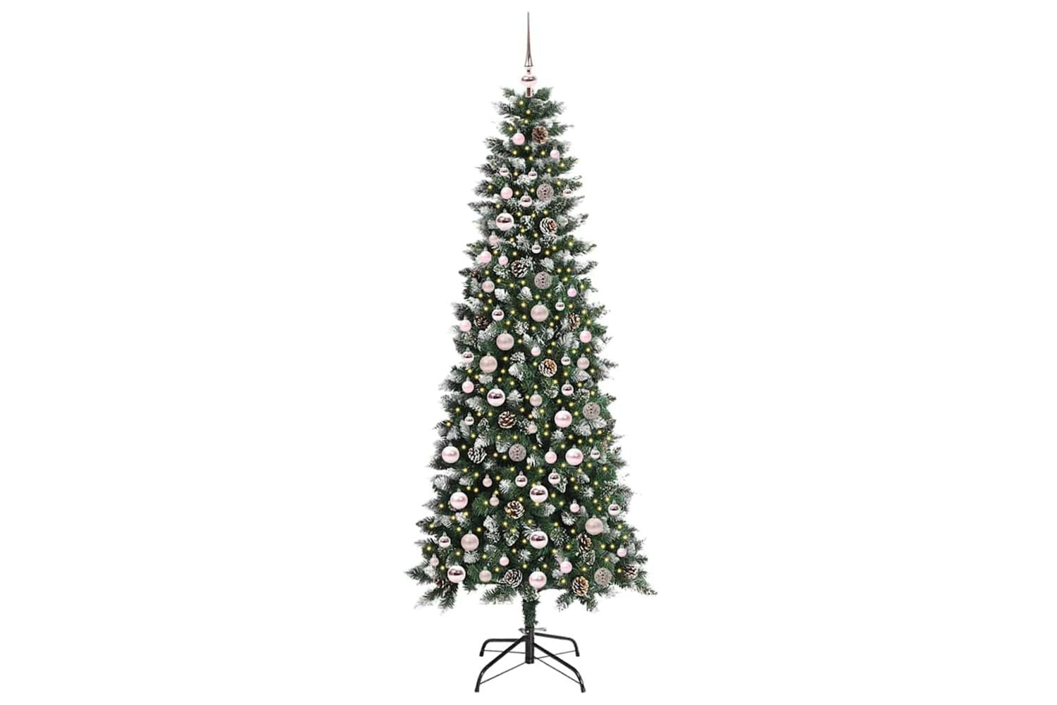 Vidaxl Artificial Christmas Tree With 300 Leds Green 86 X 86 X 210 Cm-3