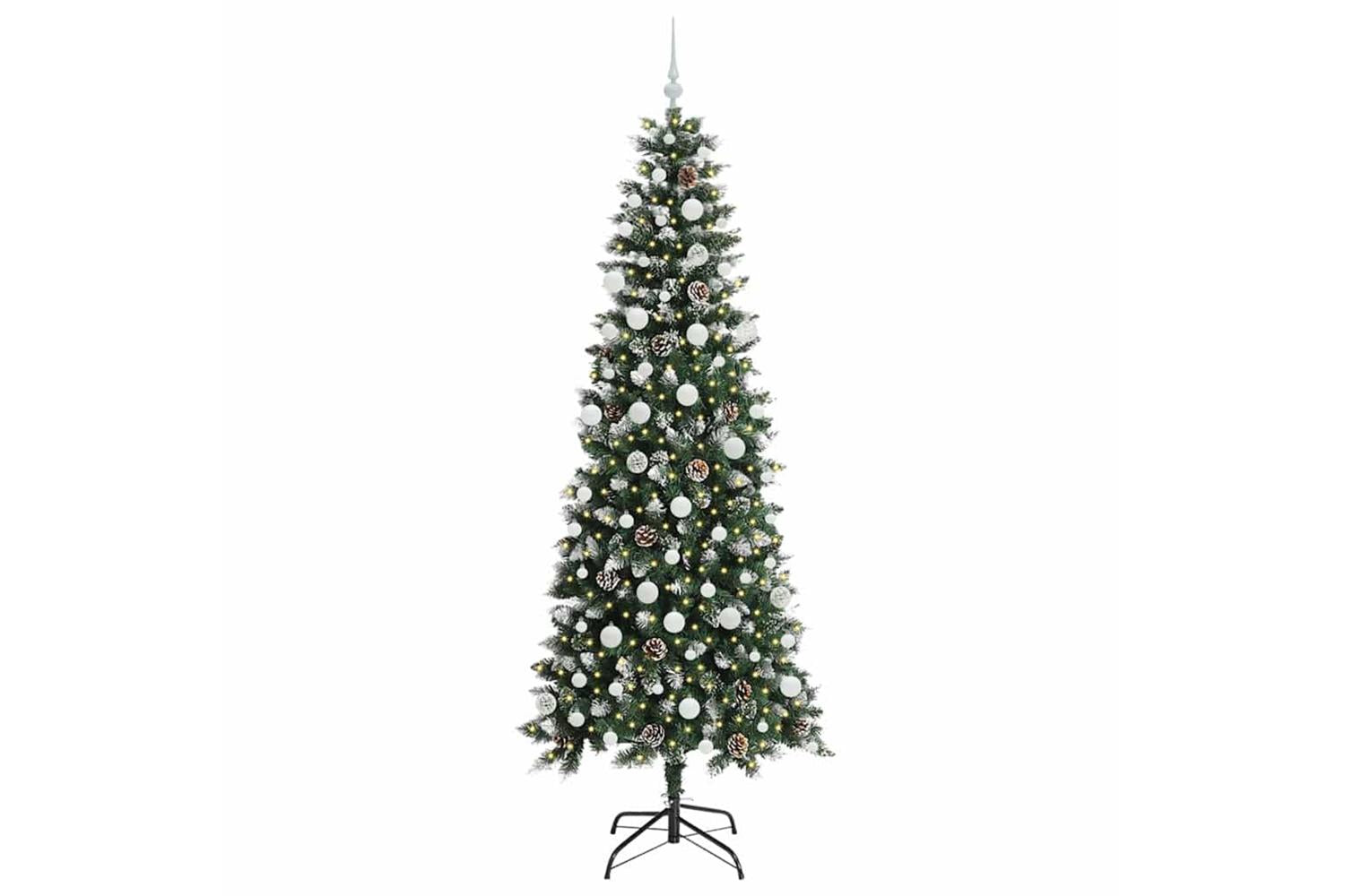 Vidaxl Artificial Christmas Tree With 300 Leds Green 86 X 86 X 210 Cm-3