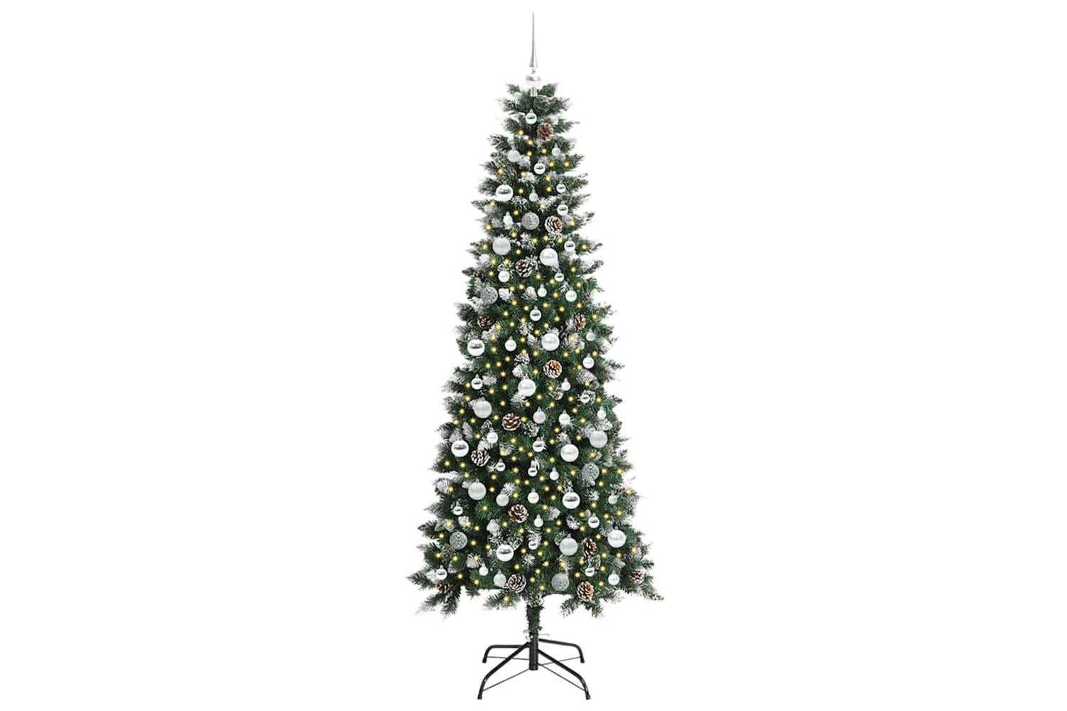 Vidaxl Artificial Christmas Tree With 300 Leds Green 86 X 86 X 210 Cm-4