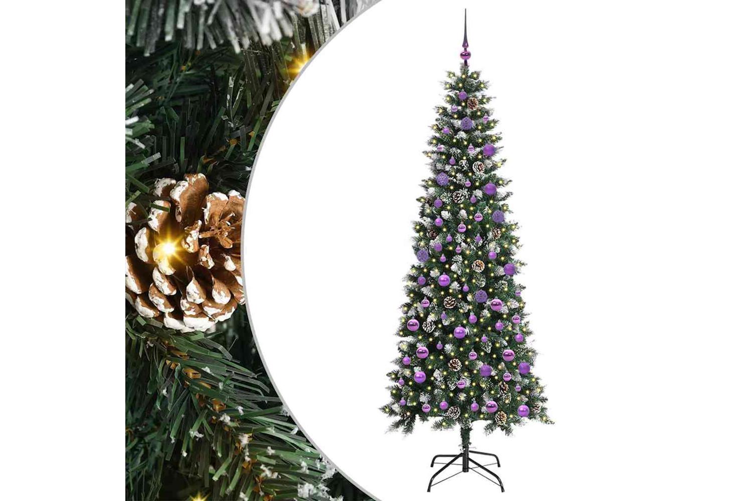 Vidaxl Artificial Christmas Tree With 300 Leds Green 86 X 86 X 210 Cm
