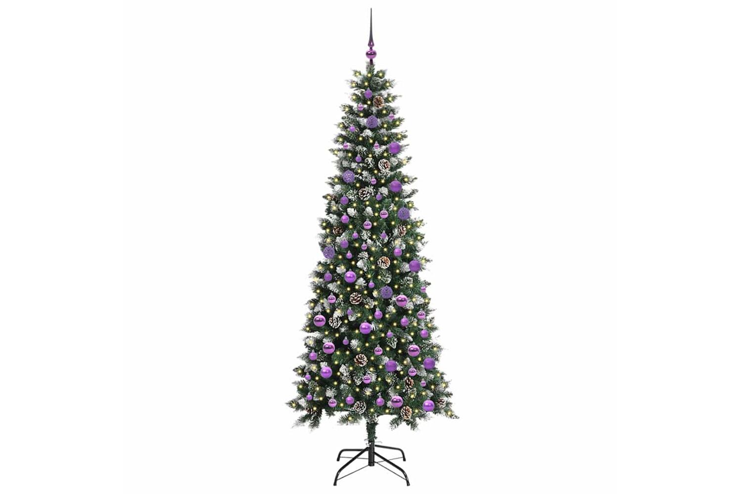 Vidaxl Artificial Christmas Tree With 300 Leds Green 86 X 86 X 210 Cm-3