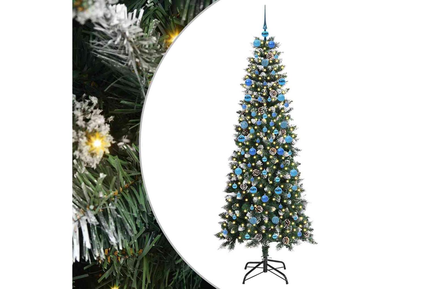 Vidaxl Artificial Christmas Tree With 300 Leds Green 86 X 86 X 210 Cm-2