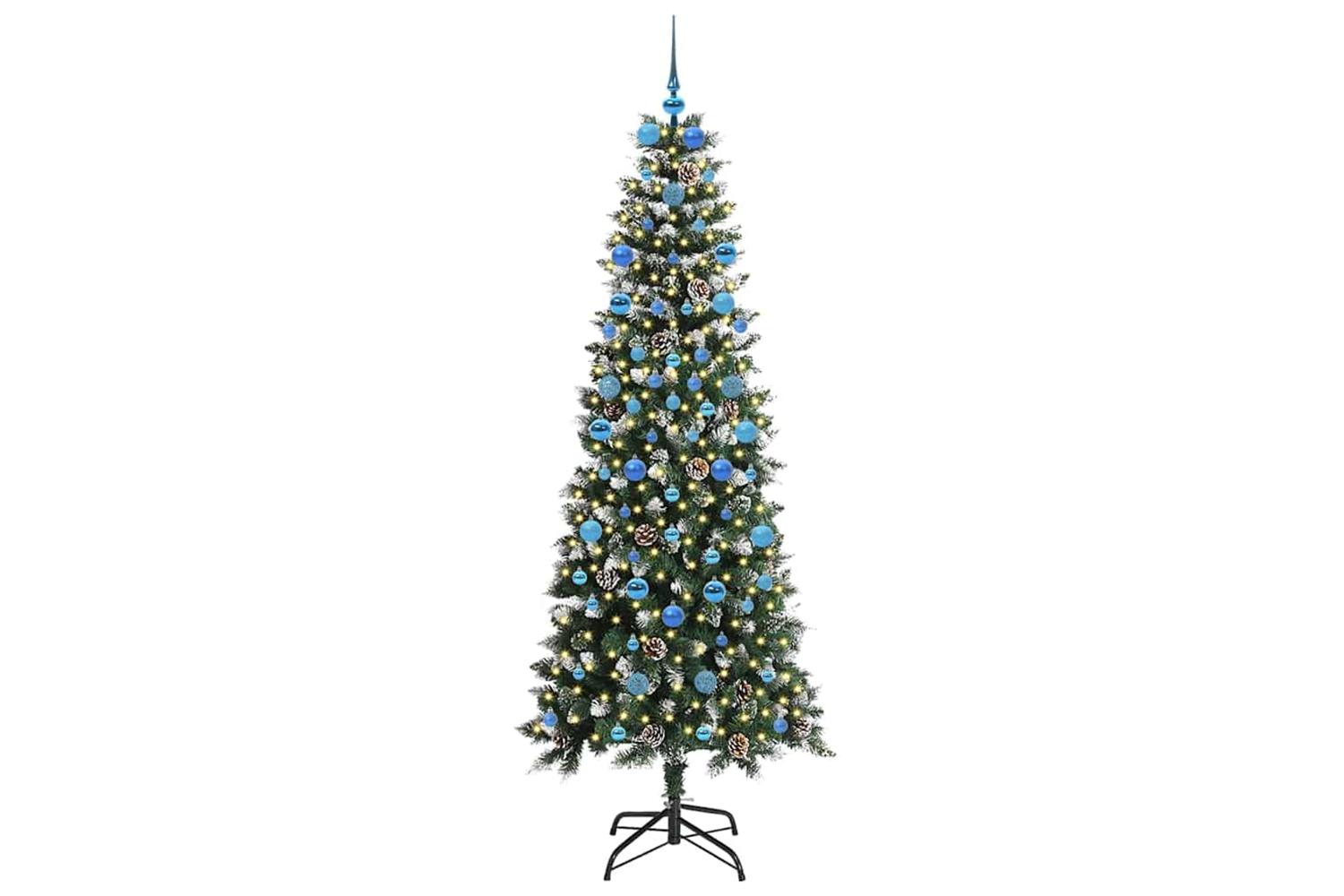 Vidaxl Artificial Christmas Tree With 300 Leds Green 86 X 86 X 210 Cm-3