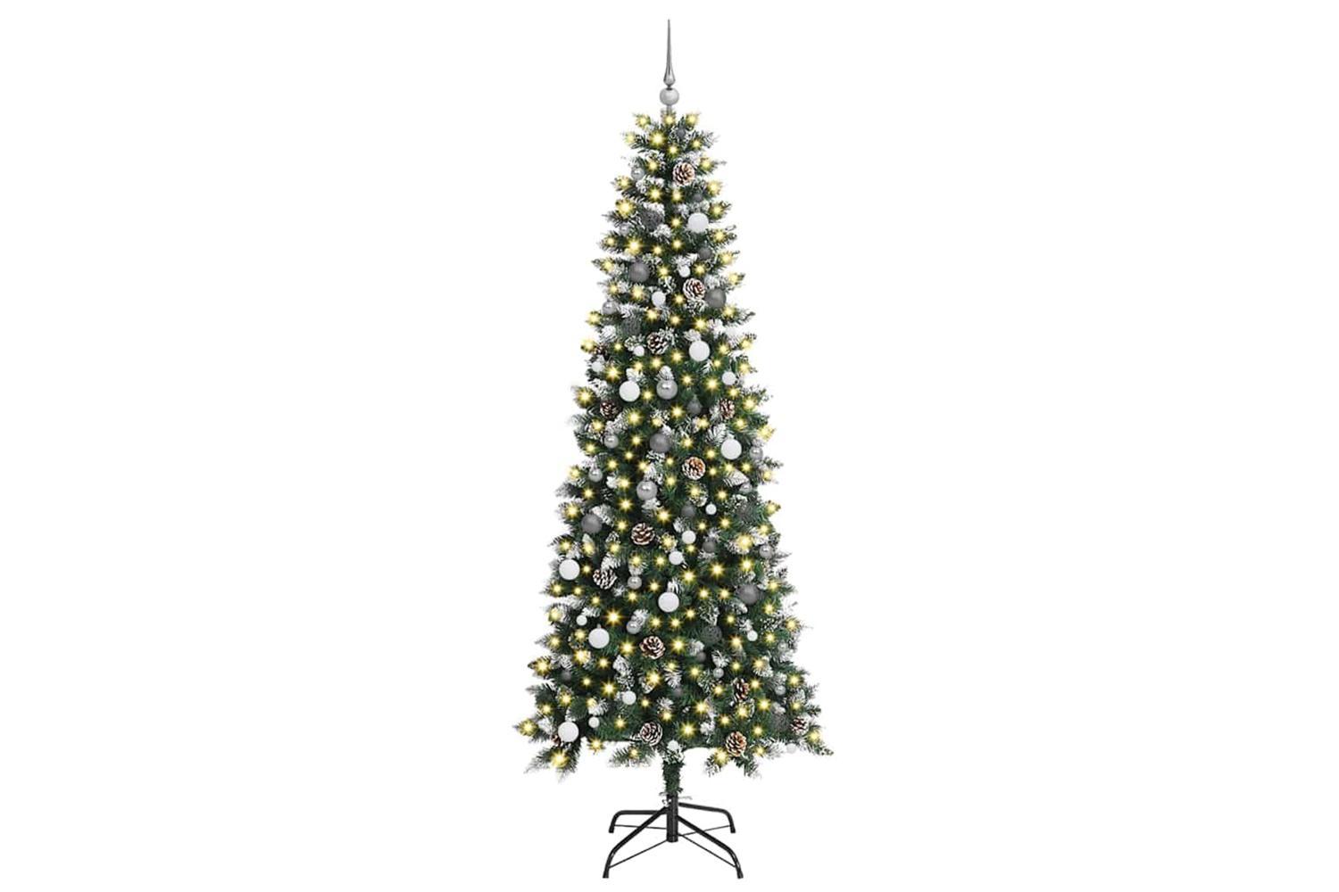 Vidaxl Artificial Christmas Tree With 300 Leds Green 96 X 96 X 240 Cm-3