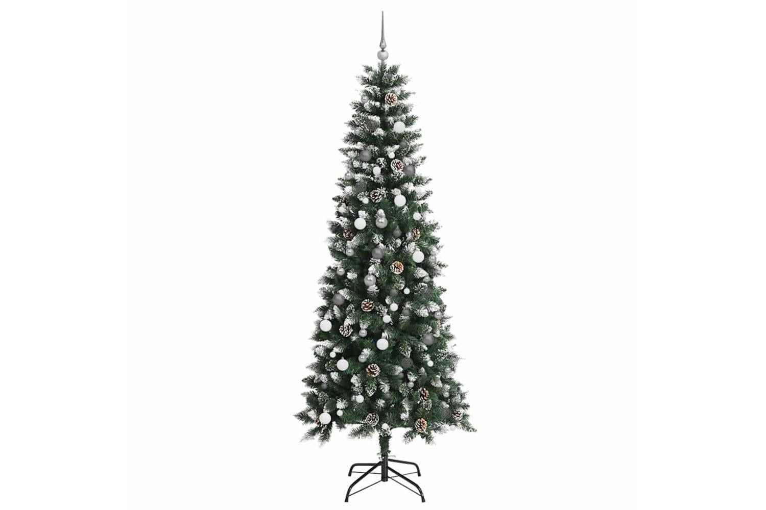 Vidaxl Artificial Christmas Tree With 300 Leds Green 96 X 96 X 240 Cm-5