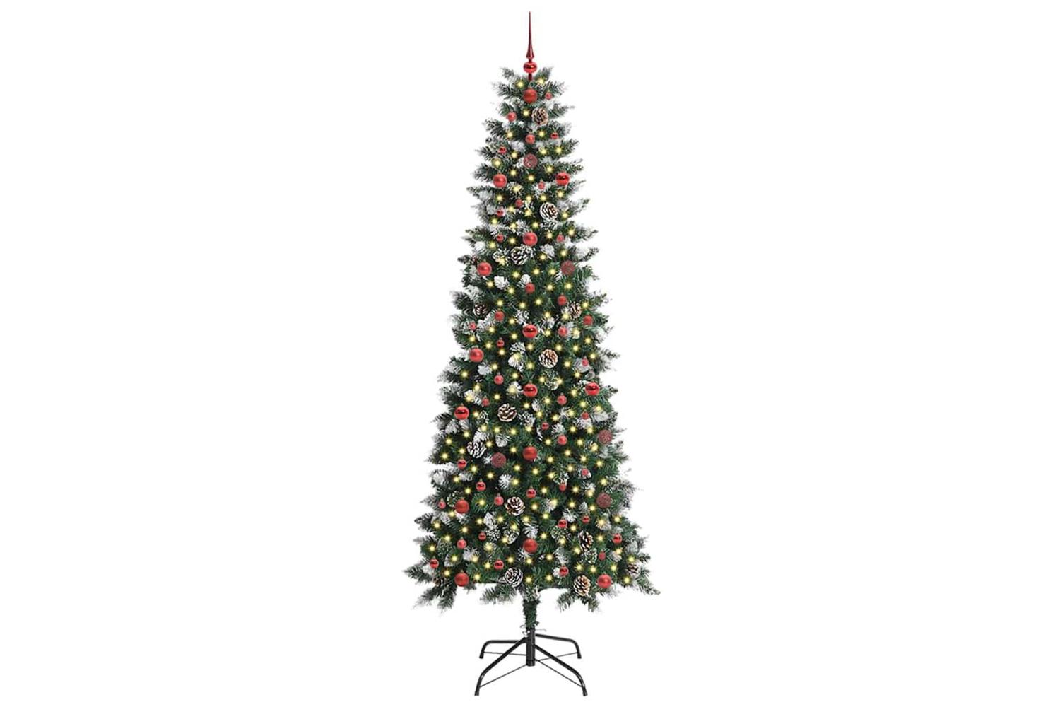 Vidaxl Artificial Christmas Tree With 300 Leds Green 96 X 96 X 240 Cm-3