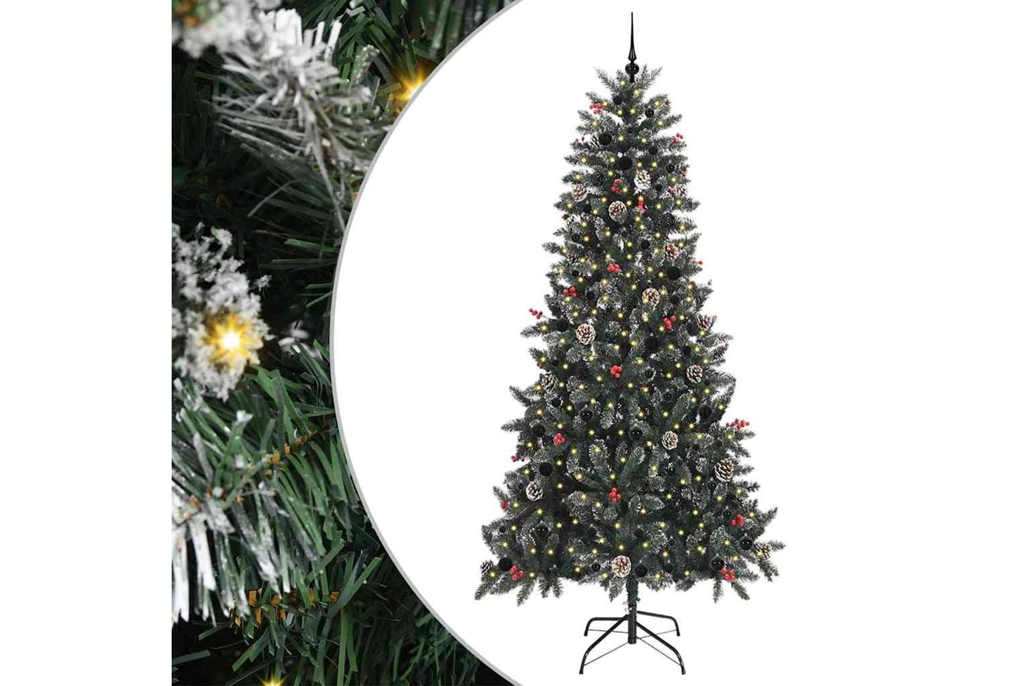 Vidaxl Artificial Christmas Tree With 300 Leds Green 96 X 96 X 240 Cm-2