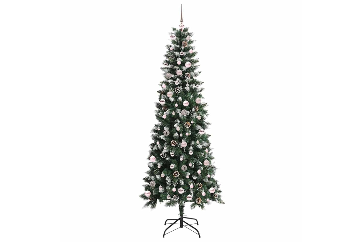 Vidaxl Artificial Christmas Tree With 300 Leds Green 96 X 96 X 240 Cm-4