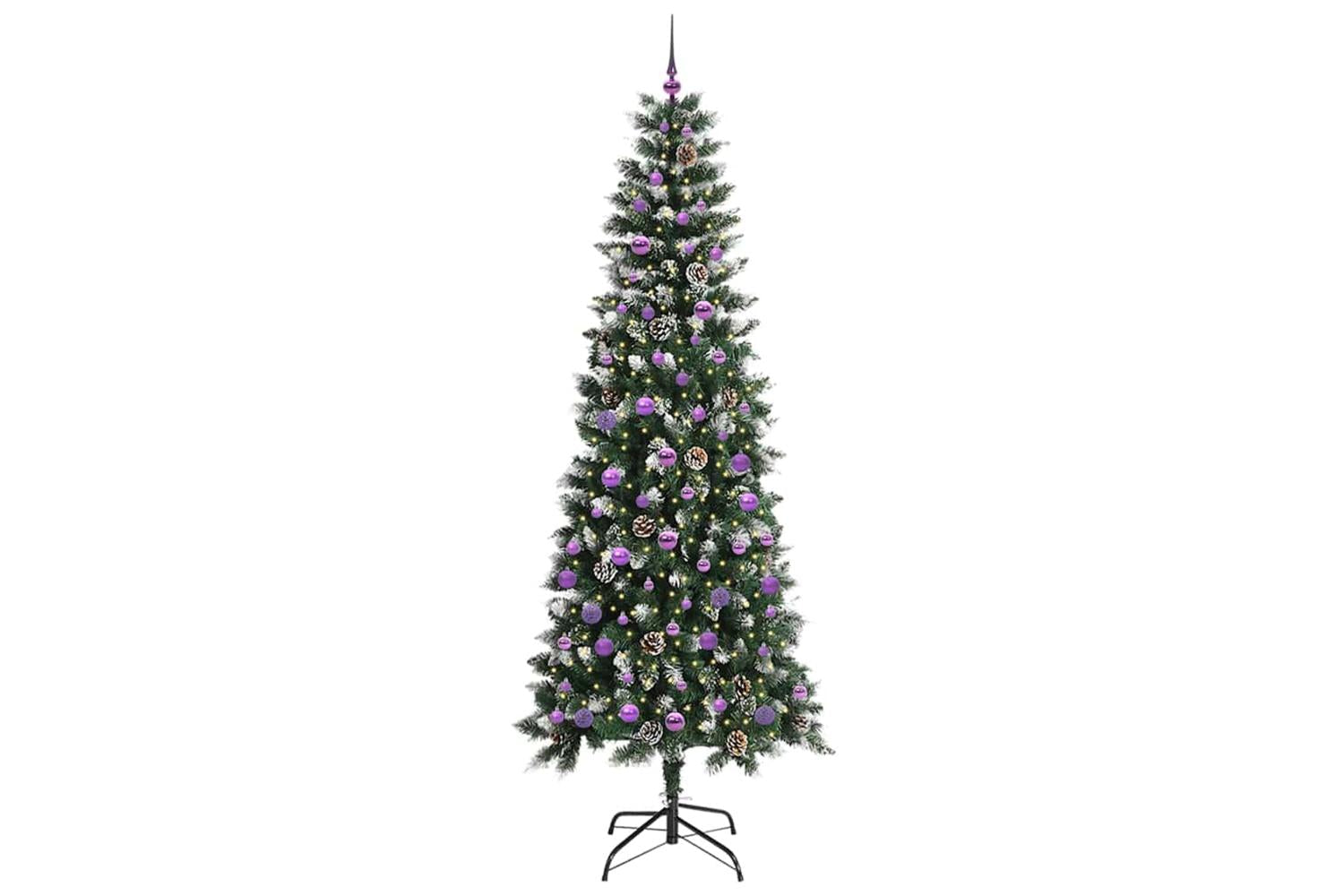 Vidaxl Artificial Christmas Tree With 300 Leds Green 96 X 96 X 240 Cm-3