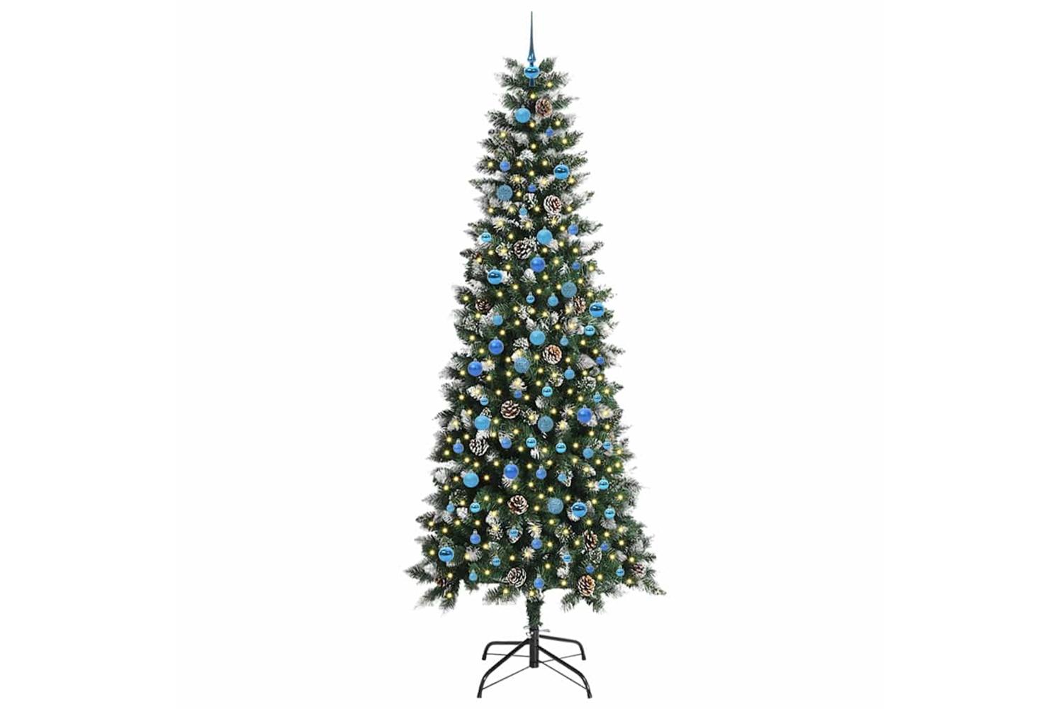 Vidaxl Artificial Christmas Tree With 300 Leds Green 96 X 96 X 240 Cm-3