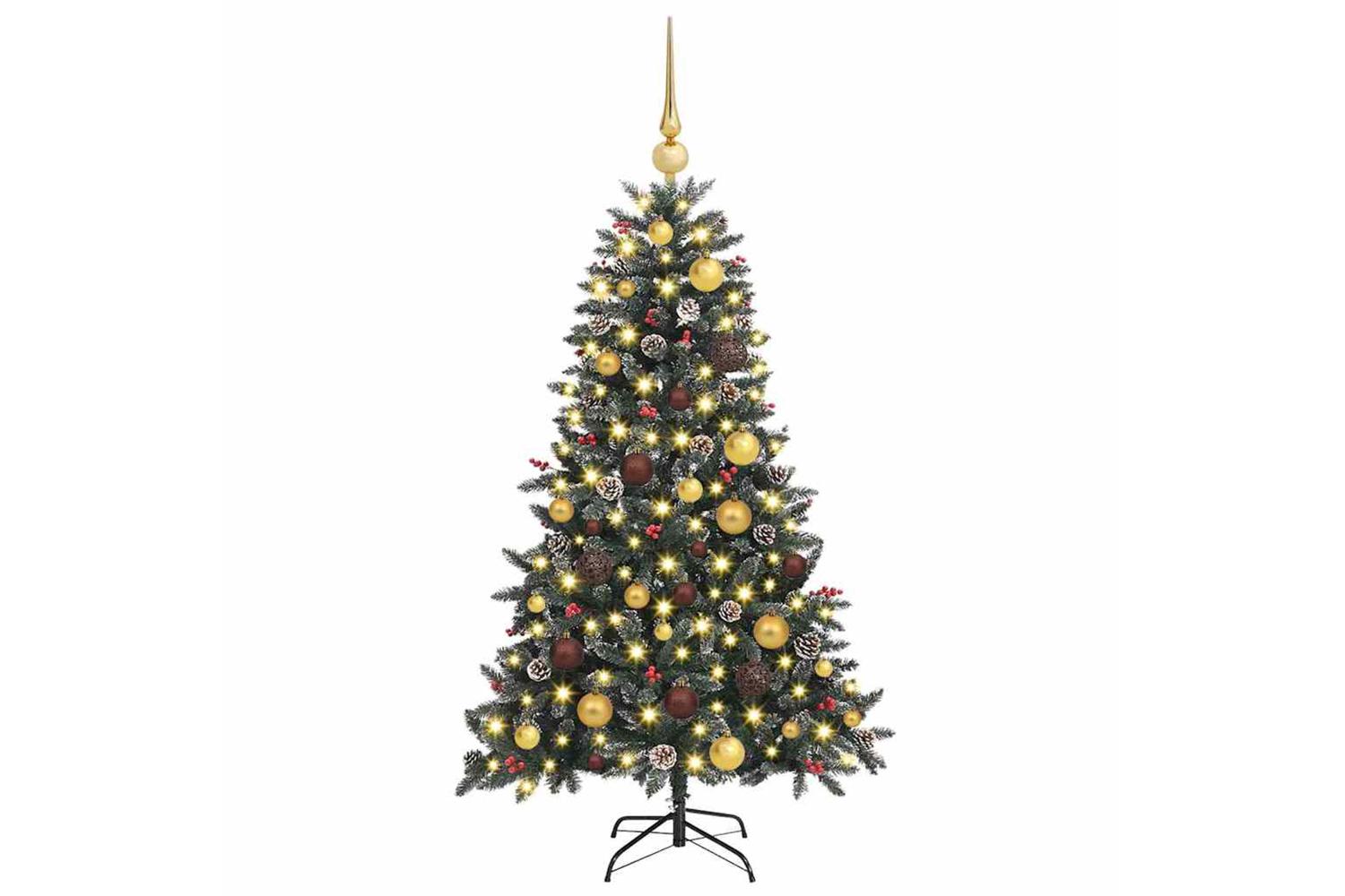 Vidaxl Artificial Christmas Tree With 150 Leds Green 68 X 68 X 120 Cm-3