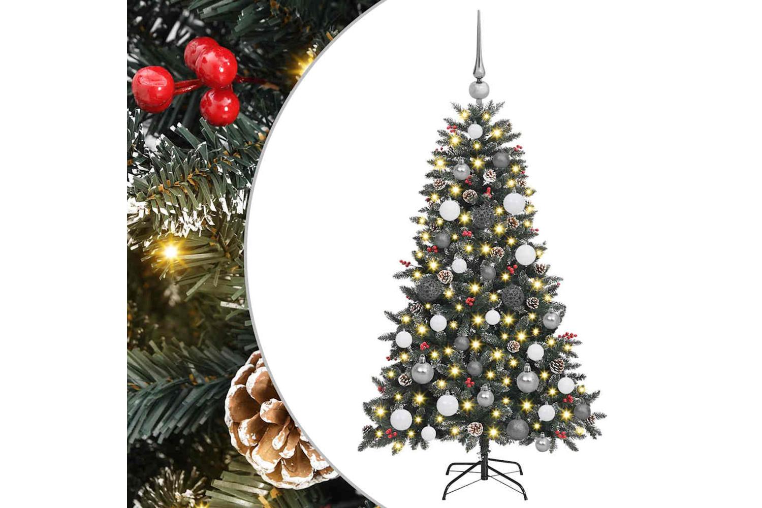 Vidaxl Artificial Christmas Tree With 150 Leds Green 68 X 68 X 120 Cm