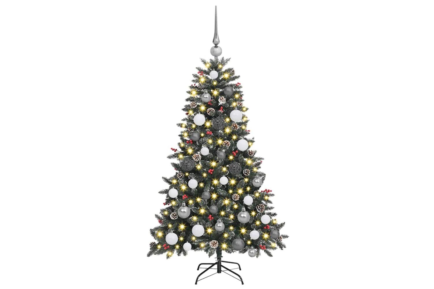 Vidaxl Artificial Christmas Tree With 150 Leds Green 68 X 68 X 120 Cm-3