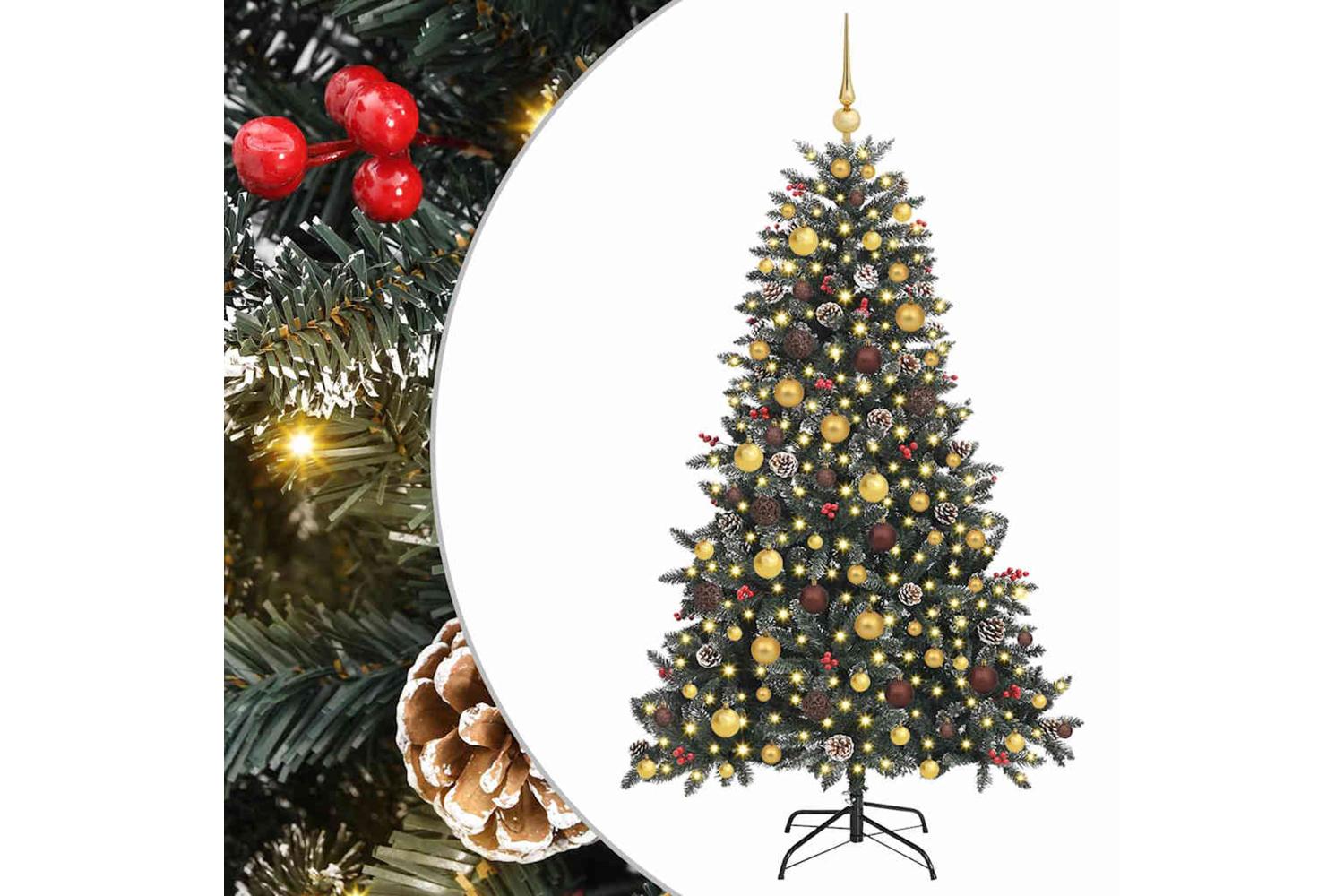 Vidaxl Artificial Christmas Tree With 300 Leds Green 99 X 99 X 180 Cm-2