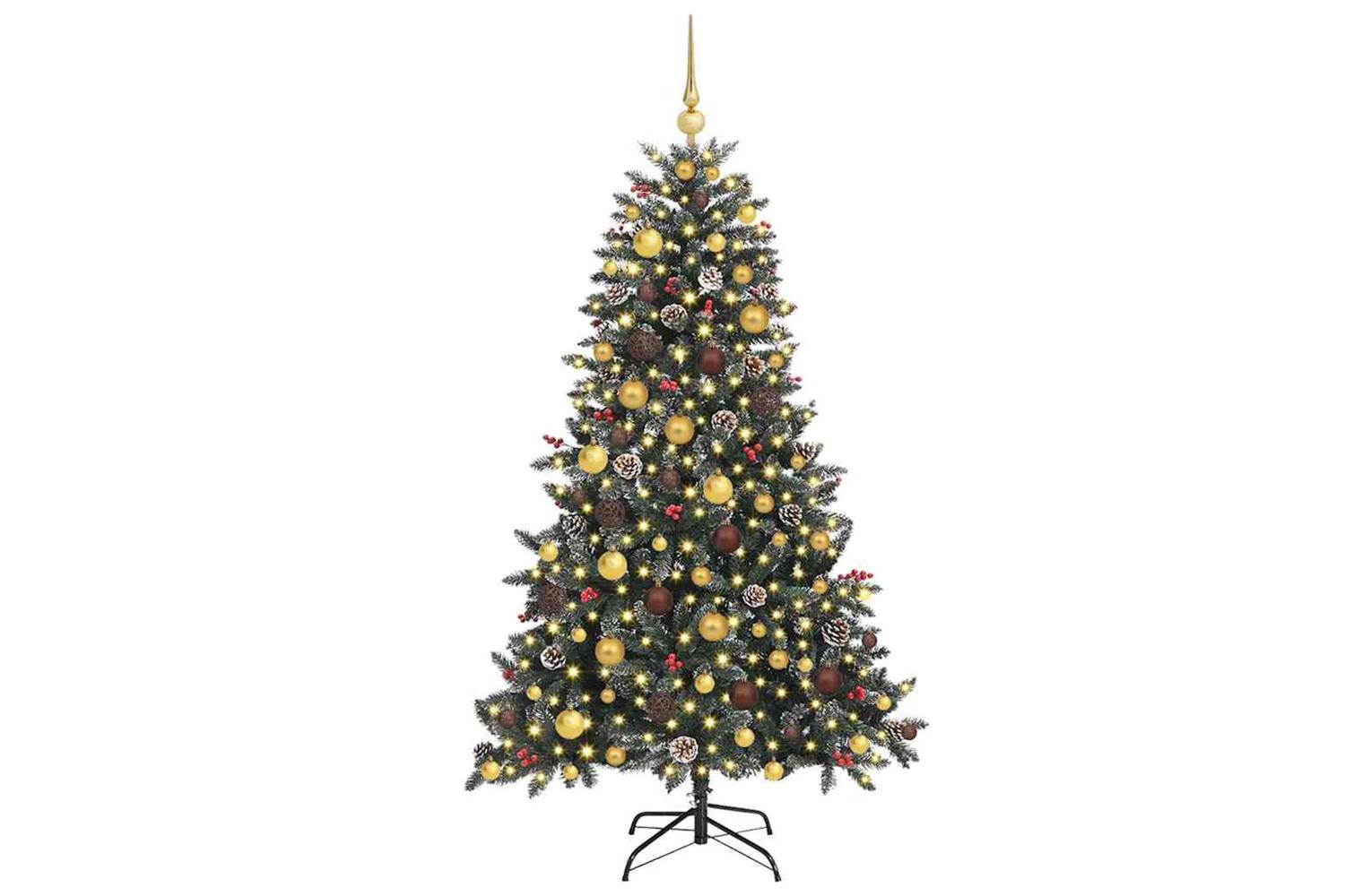 Vidaxl Artificial Christmas Tree With 300 Leds Green 99 X 99 X 180 Cm-3