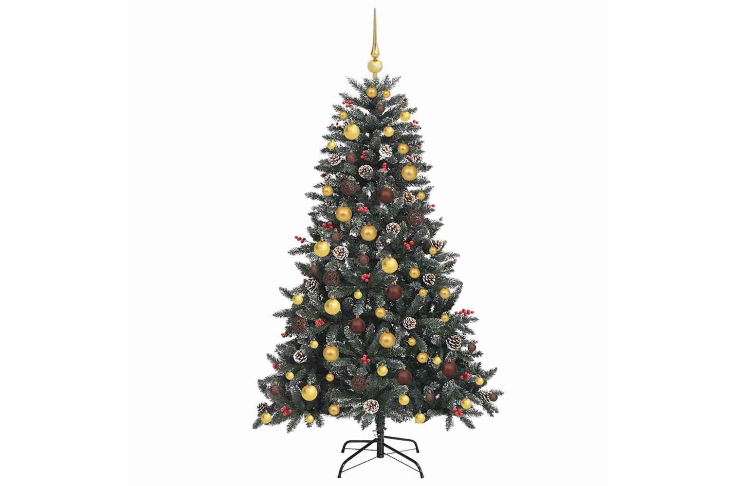 Vidaxl Artificial Christmas Tree With 300 Leds Green 99 X 99 X 180 Cm-4