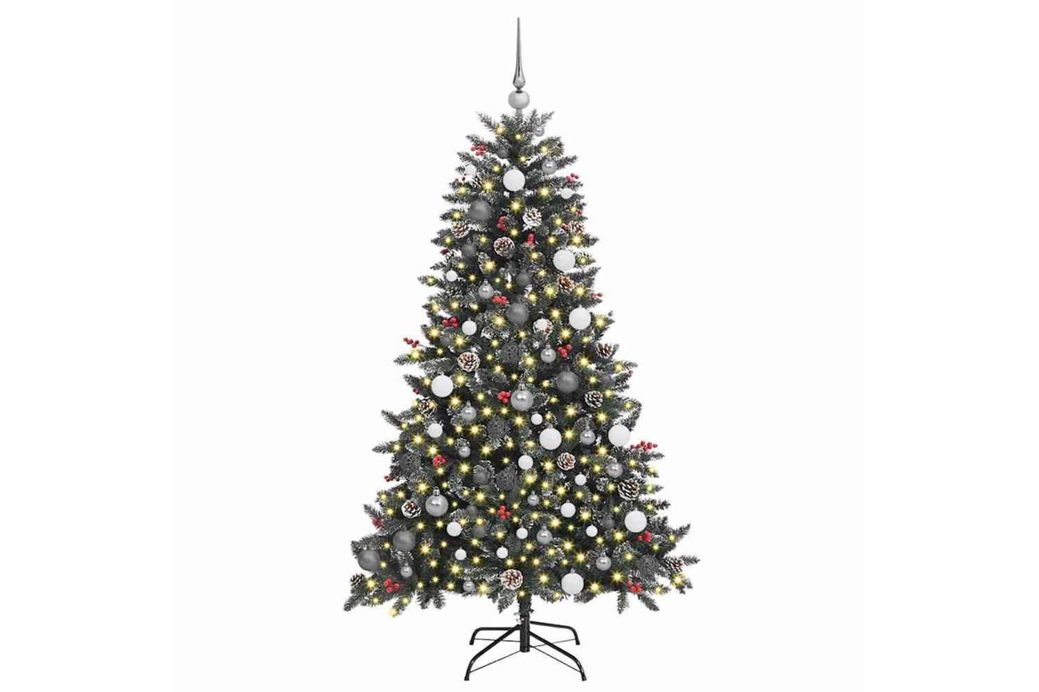 Vidaxl Artificial Christmas Tree With 300 Leds Green 99 X 99 X 180 Cm-3