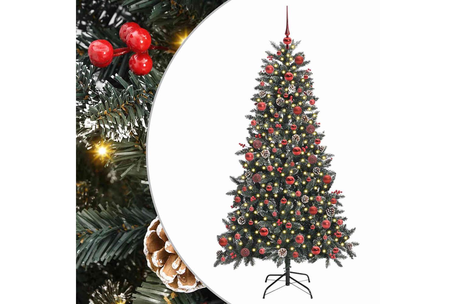 Vidaxl Artificial Christmas Tree With 300 Leds Green 99 X 99 X 180 Cm-2