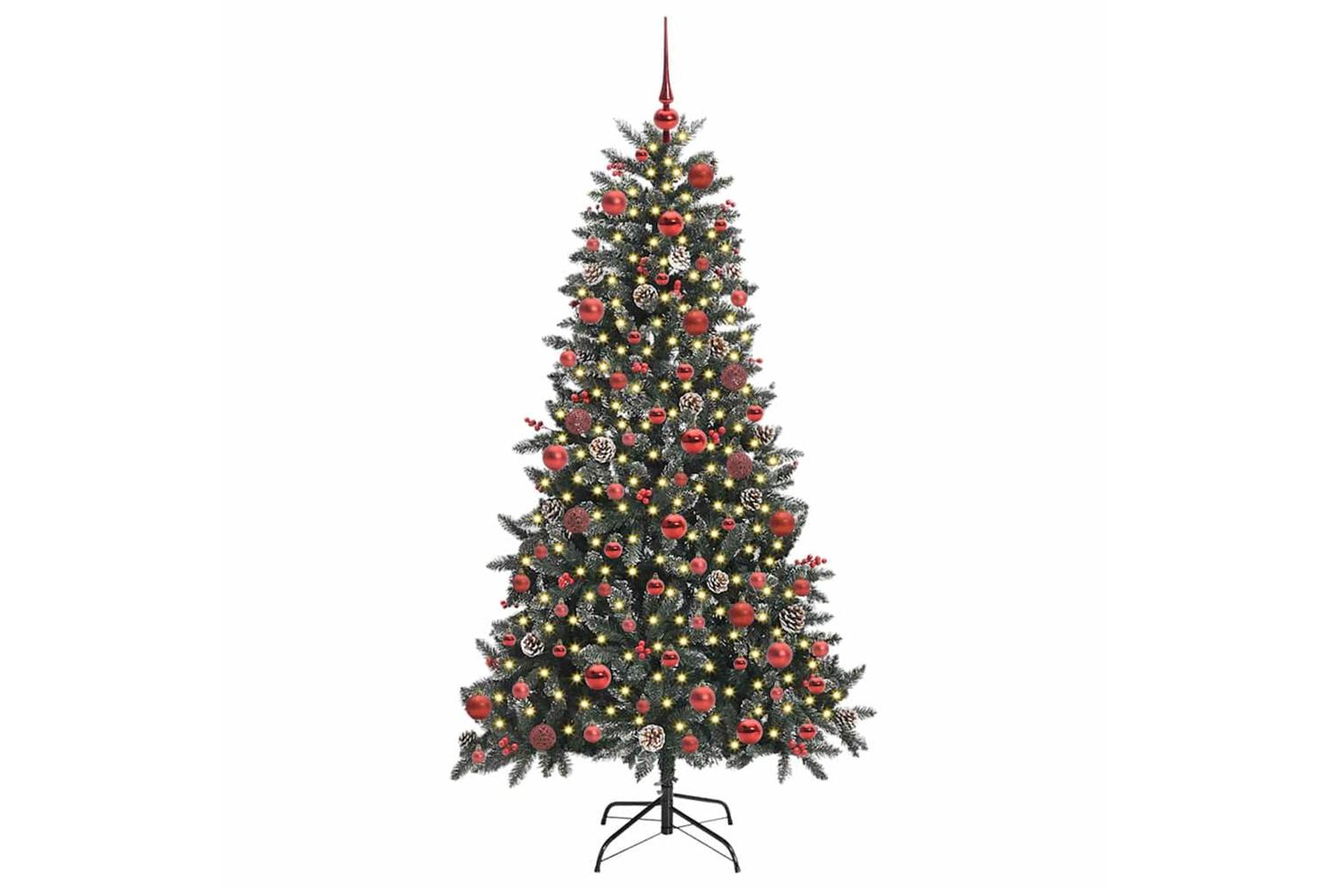 Vidaxl Artificial Christmas Tree With 300 Leds Green 99 X 99 X 180 Cm-3