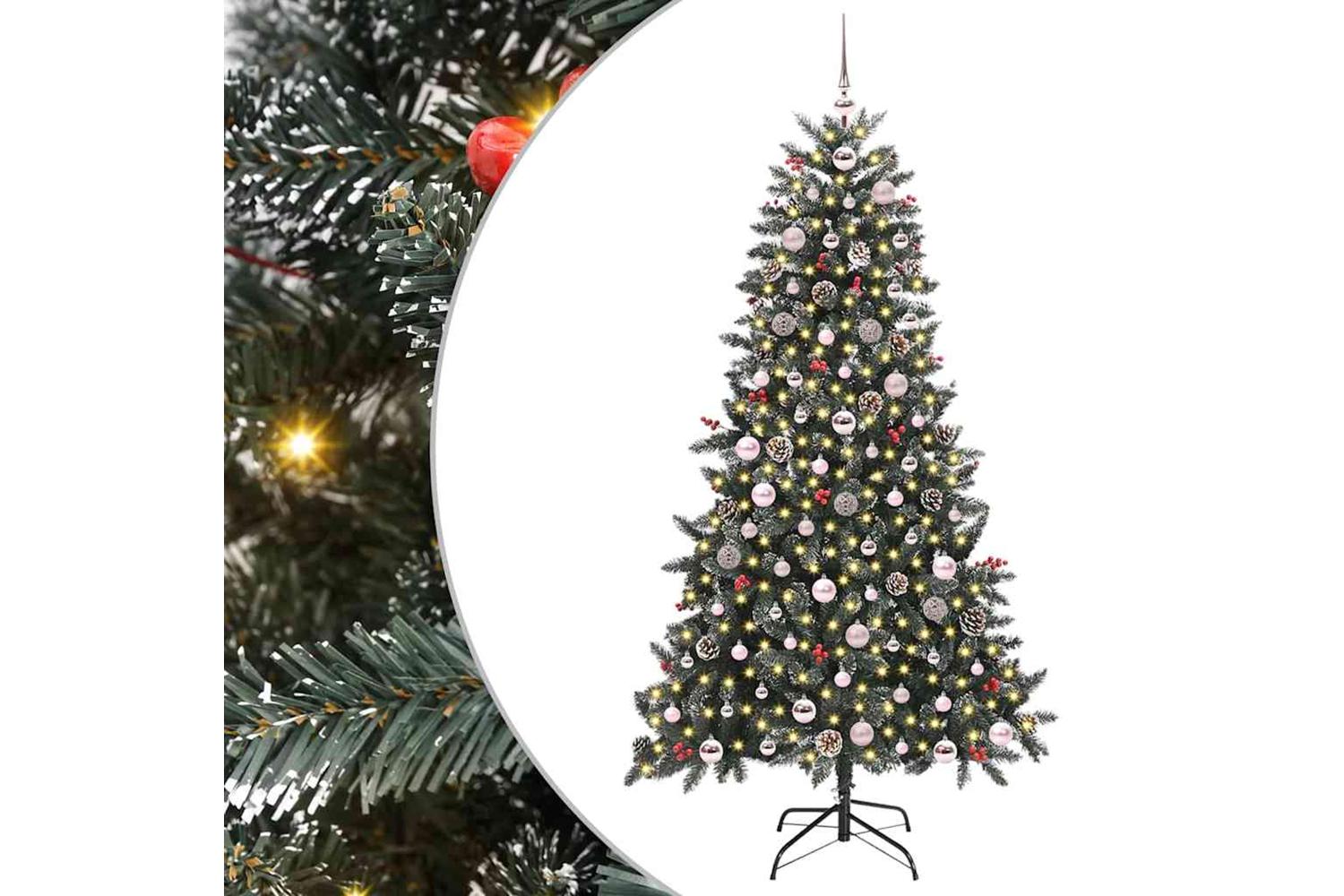 Vidaxl Artificial Christmas Tree With 300 Leds Green 99 X 99 X 180 Cm-2