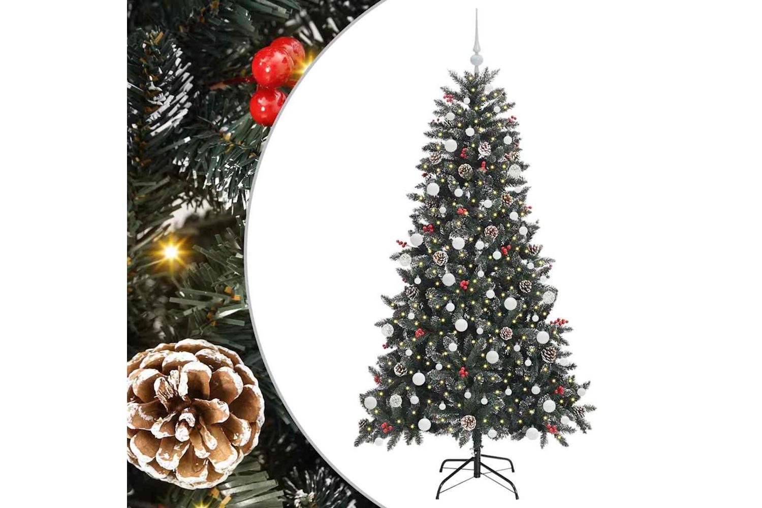 Vidaxl Artificial Christmas Tree With 300 Leds Green 99 X 99 X 180 Cm-2