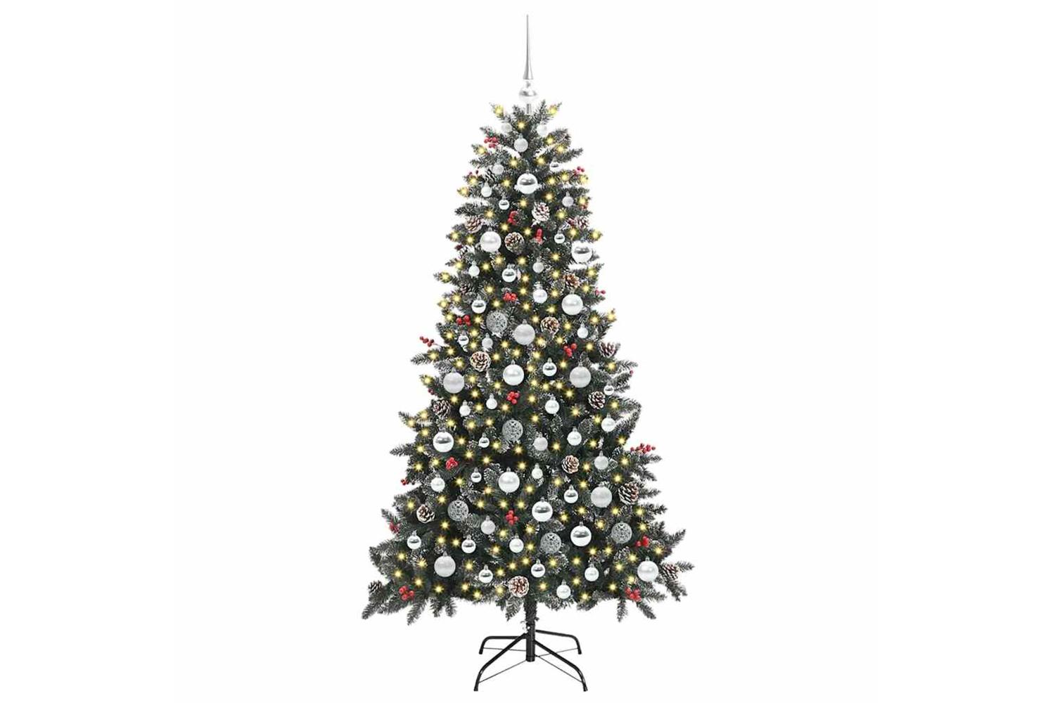 Vidaxl Artificial Christmas Tree With 300 Leds Green 99 X 99 X 180 Cm-3