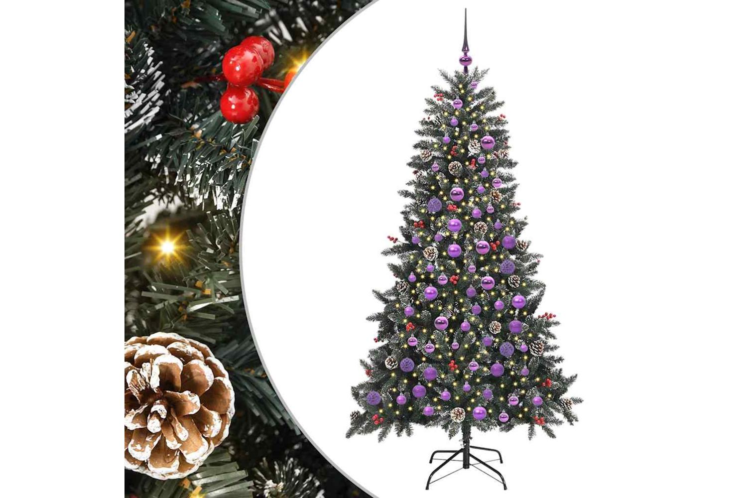 Vidaxl Artificial Christmas Tree With 300 Leds Green 99 X 99 X 180 Cm-2