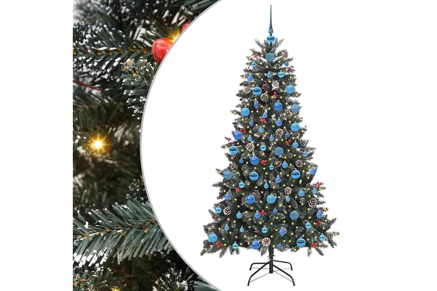 Vidaxl Artificial Christmas Tree With 300 Leds Green 99 X 99 X 180 Cm-2