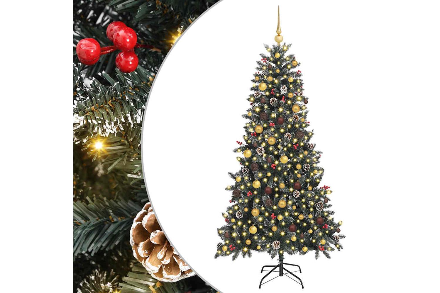 Vidaxl Artificial Christmas Tree With Stand Green 114 X 114 X 210 Cm-2